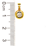 Dije con circones en oro amarillo 18kt.