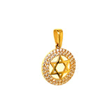 Dije con circones en oro amarillo 18kt.