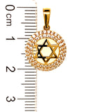 Dije con circones en oro amarillo 18kt.