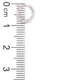 Huggies con circones en oro blanco 18k