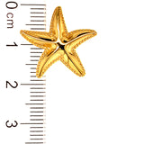 Aretes (estrella de mar) en oro amarillo 18kt.