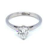 (LD) Anillo con diamante de laboratorio en oro blanco 14kt. D-0.81Cts.