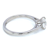 (LD) Anillo con diamante de laboratorio en oro blanco 14kt. D-0.81Cts.