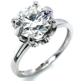 (LD) Anillo con diamante de laboratorio en oro blanco 14kt. D-2.75Cts.