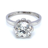 (LD) Anillo con diamante de laboratorio en oro blanco 14kt. D-2.75Cts.