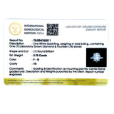 (LD) Anillo con diamante de laboratorio en oro blanco 14kt. D-2.75Cts.