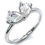 (LD) Anillo con diamante de laboratorio en oro blanco 14kt. D-1.00Cts.