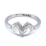 (LD) Anillo con diamante de laboratorio en oro blanco 14kt. D-1.00Cts.