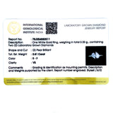 (LD) Anillo con diamante de laboratorio en oro blanco 14kt. D-0.81Cts.