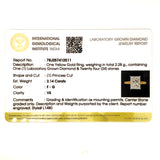 (LD) Anillo con diamantes de laboratorio en oro amarillo 14kt. D-2.14CT