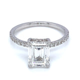 (LD) Anillo con diamante de laboratorio en oro blanco 14kt. D-3.00Cts.