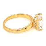 (LD) Anillo con diamantes de laboratorio en oro amarillo 14kt. D-2.00CT