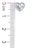 (LD) Aretes con diamantes de laboratorio en oro blanco 14kt. D-2.00Cts.