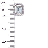 (LD) Aretes con diamantes de laboratorio en oro blanco 14kt. D-1.75Cts.