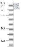 (LD) Aretes con diamantes de laboratorio en oro blanco 14kt. D-1.08Cts.