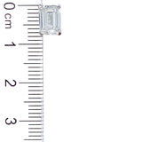 (LD) Aretes con diamantes de laboratorio en oro blanco 14kt. D-3.00Cts.