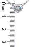 (LD) Collar con diamante de laboratorio en oro blanco 14kt. 45CM D-1.00Cts.