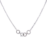 (LD) Collar con diamante de laboratorio en oro blanco 14kt. 45CM D-1.00Cts.