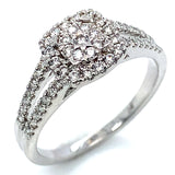 (MIA) Set de anillos con diamantes en oro blanco 18k