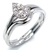 (MIA) Set de anillos con diamantes en oro blanco 18k