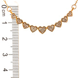 (SOFIA) Collar (corazones) con diamantes en oro amarillo 10kt.