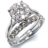 (MIA) Set de anillos con diamantes en oro blanco 18k