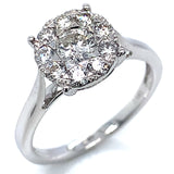 (MIA) Set de anillos con diamantes en oro blanco 18k