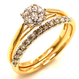 (MIA) Set de anillos con diamantes 18kt.