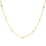 Cadena (bolitas) en oro amarillo 18kt. 45cm