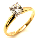 (SOFIA) Anillo con diamantes en oro amarillo 10k