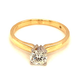 (SOFIA) Anillo con diamantes en oro amarillo 10k