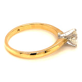 (SOFIA) Anillo con diamantes en oro amarillo 10k