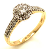 (SOFIA) Set de anillos con diamantes en oro amarillo 10kt.