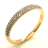 (SOFIA) Set de anillos con diamantes en oro amarillo 10kt.