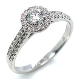 (SOFIA) Set de anillos con diamantes en oro blanco 10kt.