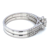 (SOFIA) Set de anillos con diamantes en oro blanco 10kt.