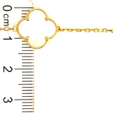 Pulsera (trébol nacar blanco) en oro amarillo 10kt. 18/19.5cm
