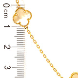 Collar (trébol nacar blanco) en oro amarillo 10kt. 46/49cm