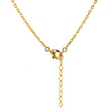 Collar (trébol nacar blanco) en oro amarillo 10kt. 46/49cm