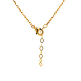 Collar (trébol onix negro) en oro amarillo 10kt. 44/47cm