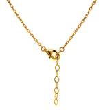 Collar (trébol onix negro) en oro amarillo 10kt. 46.5cm/49.5cm