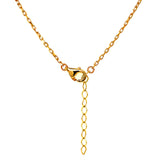 Collar (trébol nacar blanco) en oro amarillo 10kt. 46.5cm/49.5cm