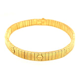 Pulsera estilo cartier en oro amarillo 10kt. 19.5cm