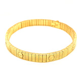 Pulsera estilo cartier en oro amarillo 10kt. 19.5cm