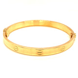 Caña (estilo cartier M) en oro amarillo 10kt.