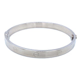 Caña (estilo cartier M) en oro blanco 10kt.