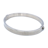 Caña (estilo cartier M) en oro blanco 10kt.