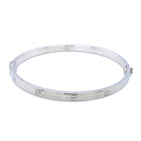 Caña (estilo cartier S) en oro blanco 10kt.