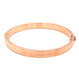 Caña (estilo cartier M) en oro rosado 10kt.