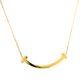 Collar (sonrisa) en oro amarillo 10k. 45cm/48cm